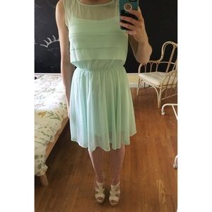 Small Forever 21 Pale Turquoise Mini Dress
